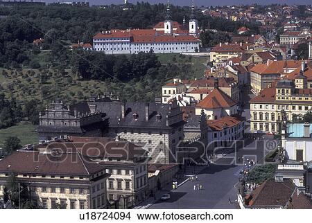 aerial, Prague, Czech Republic, Praha, Central Bohemia, Europe, Aerial view of the city of Prague from Prague Castle. View Large Photo Image Picture - aerial, Prague, Czech Republic, Praha, Central Bohemia, Europe, Aerial view of the city of Prague from Prague Castle.. Fotosearch