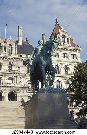 Albany, NY, State Capitol, State House, New York, Sheridan Equestrian Statue outside the New York State Capitol Building in the capital city of Albany. View Large Photo Image Stock Image - Albany, NY, State Capitol, State House, New York, Sheridan Equestrian Statue outside the New York State Capitol Building in the capital city of Albany.. Fotosearch