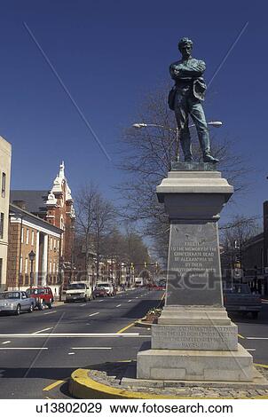 Stock Photo -  Alexandria, VA, Virginia, Confederate Memorial on Washington Street in downtown Alexandria.. Fotosearch
