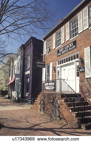 Alexandria, VA, Virginia, Hair Salon along Washington Street in downtown Alexandria. View Large Photo Image Stock Photo - Alexandria, VA, Virginia, Hair Salon along Washington Street in downtown Alexandria.. Fotosearch