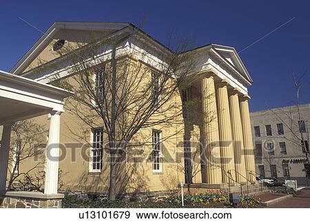 Stock Photo -  Alexandria, VA, Virginia, The Lyceum Museum a 1839 temple-form bulding in downtown Alexandria.. Fotosearch