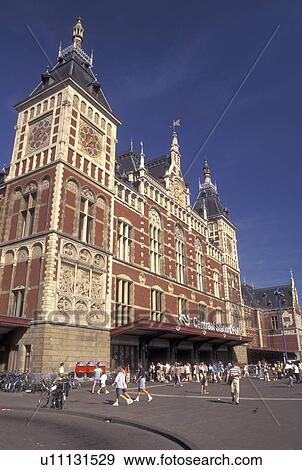 Amsterdam, Centraal Station, Netherlands, Holland, Noord-Holland, Europe, Central Station (CS) in the city of Amsterdam. View Large Photo Image Stock Photo - Amsterdam, Centraal Station, Netherlands, Holland, Noord-Holland, Europe, Central Station (CS) in the city of Amsterdam.. Fotosearch