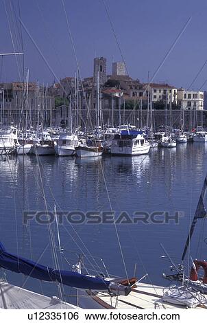 Antibes, Cote d' Azur, France, Provence, Alpes-Maritimes, Europe, Boats docked in Port Vauban Harbor on the Mediterranean Sea in the city of Antibes. View Large Photo Image Stock Photograph - Antibes, Cote d' Azur, France, Provence, Alpes-Maritimes, Europe, Boats docked in Port Vauban Harbor on the Mediterranean Sea in the city of Antibes.. Fotosearch