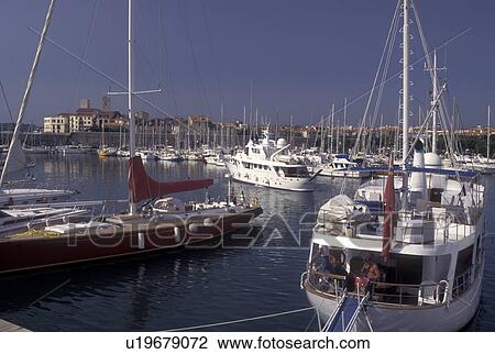 Antibes, harbor, France, Cote d' Azur, Provence, Alpes-Maritimes, Europe, Boats docked in Port Vauban Harbor on the Mediterranean Sea in the city of Antibes. View Large Photo Image Stock Image - Antibes, harbor, France, Cote d' Azur, Provence, Alpes-Maritimes, Europe, Boats docked in Port Vauban Harbor on the Mediterranean Sea in the city of Antibes.. Fotosearch
