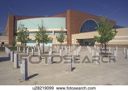 Stock Photo -  arena, stadium, Winston-Salem, NC, North Carolina, Lawrence Joel Veterans Memorial Coliseum in Winston-Salem.. Fotosearch
