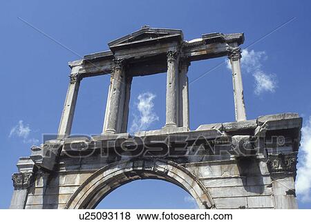 Athens, Greece, Europe, Hadrian's Arch in Athens. View Large Photo Image Stock Photo - Athens, Greece, Europe, Hadrian's Arch in Athens.. Fotosearch