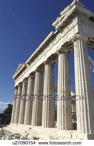 Picture -  Athens, Greece, Europe, The Parthenon (Doric Temple) on the Acropolis.. Fotosearch