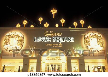Atlanta, GA, Georgia, Buckhead, Entrance to Lenox Square Shopping Mall, Christmas Ice Fantasy Light Show Extravaganza View Large Photo Image Stock Photo - Atlanta, GA, Georgia, Buckhead, Entrance to Lenox Square Shopping Mall, Christmas Ice Fantasy Light Show Extravaganza. Fotosearch