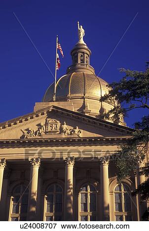 Stock Photo -  Atlanta, state capitol, state house, GA, Georgia, The State Capitol Building in the capital city of Atlanta.. Fotosearch