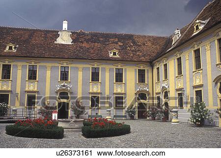Austria, Durnstein, The Danube Valley, Wachau, The courtyard of The Parish Church View Large Photo Image Stock Image - Austria, Durnstein, The Danube Valley, Wachau, The courtyard of The Parish Church . Fotosearch