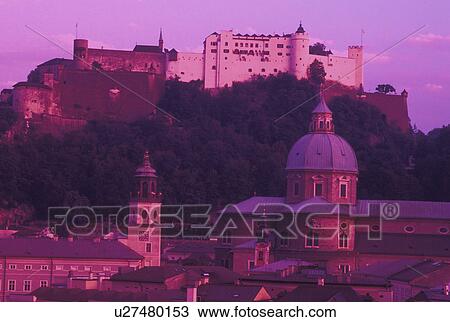 Austria, Salzburg, Hohensalzburg Fortress, View of the city of Salzburg and the Hohensalzburg Fortress. View Large Photo Image Stock Image - Austria, Salzburg, Hohensalzburg Fortress, View of the city of Salzburg and the Hohensalzburg Fortress.. Fotosearch