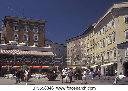 Austria, Salzburg, Mozartplatz in the city of Salzburg View Large Photo Image Stock Photograph - Austria, Salzburg, Mozartplatz in the city of Salzburg . Fotosearch
