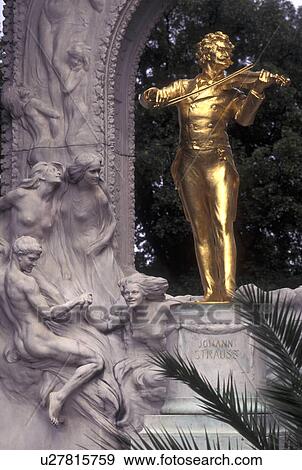 Austria, Vienna, Wien, Johann Strauss Monument in the City Park in Vienna View Large Photo Image Stock Photo - Austria, Vienna, Wien, Johann Strauss Monument in the City Park in Vienna. Fotosearch