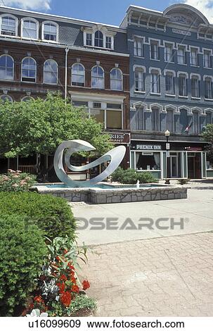 Bangor, Maine, ME, Pedestrian street in downtown Bangor. View Large Photo Image Stock Photo - Bangor, Maine, ME, Pedestrian street in downtown Bangor.. Fotosearch