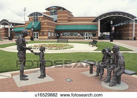 Stock Image -  baseball, Lansing, MI, Michigan, Oldsmobile Park in downtown Lansing.. Fotosearch