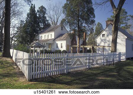 Stock Image -  Bath, NC, North Carolina, Bonner House at Historic Bath State Historic Site.. Fotosearch