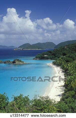 beach, Virgin Islands National Park, St. John, U. S. Virgin Islands, Caribbean, USVI, Scenic view of Trunk Bay Beach in Virgin Islands Nat'l Park on Saint John Island. View Large Photo Image Stock Photo - beach, Virgin Islands National Park, St. John, U. S. Virgin Islands, Caribbean, USVI, Scenic view of Trunk Bay Beach in Virgin Islands Nat'l Park on Saint John Island.. Fotosearch