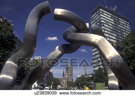 Stock Photo -  Berlin, Germany, Europe, Sculpture at Europa-Center in downtown Berlin.. Fotosearch