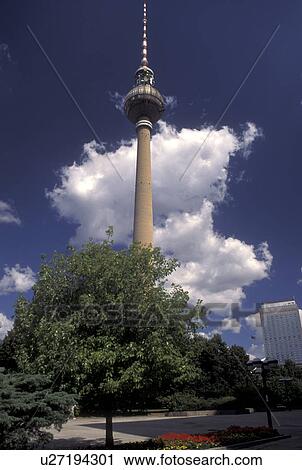 Berlin, Germany, Europe, TV Tower or Fernsehturm at the Alexanderplatz View Large Photo Image Stock Image - Berlin, Germany, Europe, TV Tower or Fernsehturm at the Alexanderplatz. Fotosearch