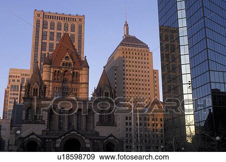 Boston, MA, Massachusetts, Trinity Church in downtown Boston. View Large Photo Image Stock Photo - Boston, MA, Massachusetts, Trinity Church in downtown Boston.. Fotosearch