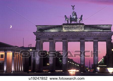 Brandenburg Gate, Berlin, Germany, Europe, Brandenburger Tor in the evening. View Large Photo Image Stock Image - Brandenburg Gate, Berlin, Germany, Europe, Brandenburger Tor in the evening.. Fotosearch
