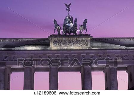 Brandenburg Tor, Berlin, Germany, Europe, Brandenburger Gate in the evening. View Large Photo Image Stock Photograph - Brandenburg Tor, Berlin, Germany, Europe, Brandenburger Gate in the evening.. Fotosearch