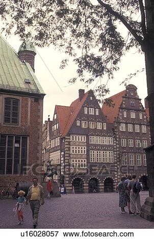 Bremen, Germany, Europe, Am Markt in downtown Bremen. View Large Photo Image Stock Photo - Bremen, Germany, Europe, Am Markt in downtown Bremen.. Fotosearch