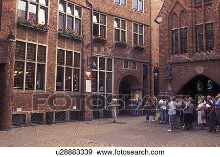 Bremen, Germany, Europe, Tour group at Bottcherstrasse in downtown Bremen. View Large Photo Image Stock Photo - Bremen, Germany, Europe, Tour group at Bottcherstrasse in downtown Bremen.. Fotosearch
