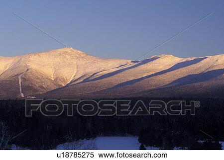 Bretton Woods, Mount Washington, NH, New Hampshire, Scenic view of the Presidential Range on Mt. Washington in the White Mountain National Forest in the winter. View Large Photo Image Stock Photography - Bretton Woods, Mount Washington, NH, New Hampshire, Scenic view of the Presidential Range on Mt. Washington in the White Mountain National Forest in the winter.. Fotosearch