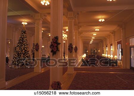 Bretton Woods, NH, hotel, New Hampshire, Main Lobby of Historic Mount Washington Hotel & Resort decorated for the Christmas Holiday. View Large Photo Image Stock Photo - Bretton Woods, NH, hotel, New Hampshire, Main Lobby of Historic Mount Washington Hotel & Resort decorated for the Christmas Holiday.. Fotosearch