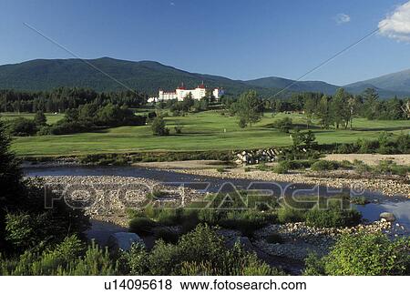 Bretton Woods, NH, New Hampshire, Scenic view of Historic Mount Washington Hotel & Resort in the White Mountain National Forest. View Large Photo Image Stock Photo - Bretton Woods, NH, New Hampshire, Scenic view of Historic Mount Washington Hotel & Resort in the White Mountain National Forest.. Fotosearch