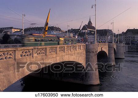 bridge, Switzerland, Basel, Basle, Mittlere Rheinbrucke bridge crosses the Rhine River in Basel-Stadt. View Large Photo Image Stock Image - bridge, Switzerland, Basel, Basle, Mittlere Rheinbrucke bridge crosses the Rhine River in Basel-Stadt.. Fotosearch