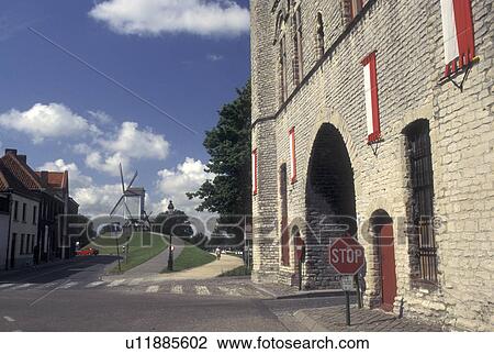 Bruges, Brugge, Belgium, West-Vlaanderen, Europe, Gent Gate in Brugge. View Large Photo Image Stock Image - Bruges, Brugge, Belgium, West-Vlaanderen, Europe, Gent Gate in Brugge.. Fotosearch