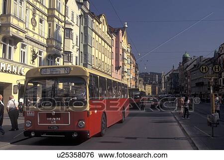 bus, Innsbruck, Austria, Tirol, City buses in downtown Innsbruck. View Large Photo Image Stock Photograph - bus, Innsbruck, Austria, Tirol, City buses in downtown Innsbruck.. Fotosearch