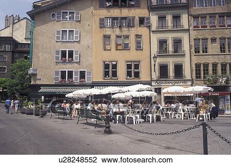 cafT, Geneva, Switzerland, Outdoor cafT at Place du Bourg de Four in the old town of the city of Geneva. View Large Photo Image Stock Image - cafT, Geneva, Switzerland, Outdoor cafT at Place du Bourg de Four in the old town of the city of Geneva.. Fotosearch