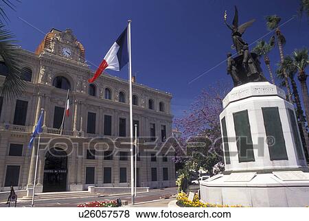 Cannes, Cote d' Azur, Provence, France, Alpes-Maritimes, Europe, City Hall in Cannes on the Mediterranean Sea. View Large Photo Image Stock Photo - Cannes, Cote d' Azur, Provence, France, Alpes-Maritimes, Europe, City Hall in Cannes on the Mediterranean Sea.. Fotosearch