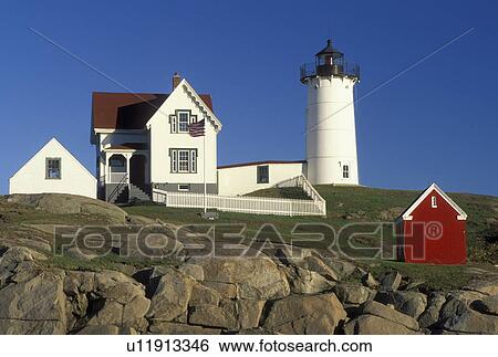Cape Neddick, York Harbor, ME, Maine, Nubble Light, Cape Neddick Light at York Harbor on the Atlantic Ocean View Large Photo Image Stock Photograph - Cape Neddick, York Harbor, ME, Maine, Nubble Light, Cape Neddick Light at York Harbor on the Atlantic Ocean. Fotosearch