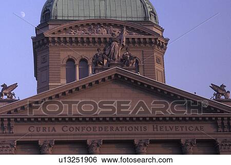 Stock Photograph -  capitol, Bern, Switzerland, Berne, Bundeshaus the Federal Parliament Building in the capital city of Bern.. Fotosearch
