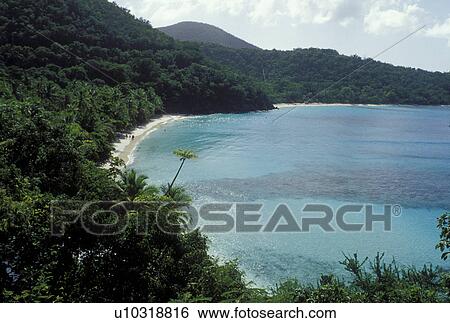 Caribbean, Virgin Islands National Park, St. John, U. S. Virgin Islands, USVI, Scenic view of Hawksnest Bay in Virgin Islands Nat'l Park on Saint John Island. View Large Photo Image Stock Photograph - Caribbean, Virgin Islands National Park, St. John, U. S. Virgin Islands, USVI, Scenic view of Hawksnest Bay in Virgin Islands Nat'l Park on Saint John Island.. Fotosearch