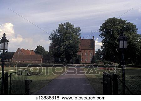 castle, Denmark, Sjaelland, Haslev, Scandinavia, Europe, Gisselfeld Palace View Large Photo Image Stock Photo - castle, Denmark, Sjaelland, Haslev, Scandinavia, Europe, Gisselfeld Palace. Fotosearch