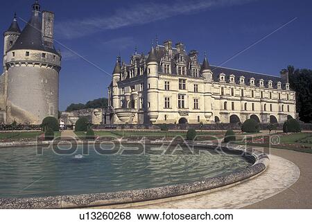 castle, France, Loire Valley, Chenonceau, Loire Castle Region, Indre-et-Loire, Europe, 16th century Chateau de Chenonceau and gardens. View Large Photo Image Stock Photo - castle, France, Loire Valley, Chenonceau, Loire Castle Region, Indre-et-Loire, Europe, 16th century Chateau de Chenonceau and gardens.. Fotosearch