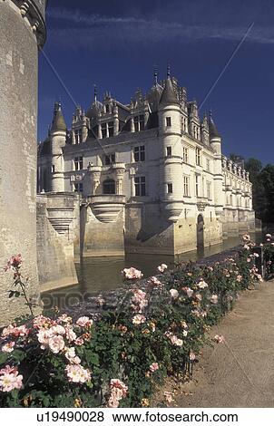 castle, Loire Valley, France, Chenonceau, Loire Castle Region, Indre-et-Loire, Europe, 16th century Chateau de Chenonceau along the Cher River. View Large Photo Image Stock Photo - castle, Loire Valley, France, Chenonceau, Loire Castle Region, Indre-et-Loire, Europe, 16th century Chateau de Chenonceau along the Cher River.. Fotosearch