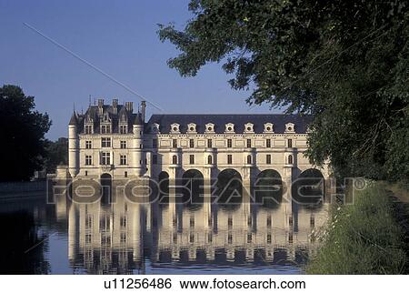 castle, Loire Valley, France, Chenonceau, Loire Castle Region, Indre-et-Loire, Europe, Reflection of 16th century Chateau de Chenonceau in the Cher River. View Large Photo Image Stock Photograph - castle, Loire Valley, France, Chenonceau, Loire Castle Region, Indre-et-Loire, Europe, Reflection of 16th century Chateau de Chenonceau in the Cher River.. Fotosearch