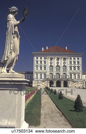 castle, Munich, Germany, Bavaria, Munchen, Europe, Schloss Nymphenburg, Statue in the gardens on the grounds of the Nymphenburg Palace. View Large Photo Image Picture - castle, Munich, Germany, Bavaria, Munchen, Europe, Schloss Nymphenburg, Statue in the gardens on the grounds of the Nymphenburg Palace.. Fotosearch