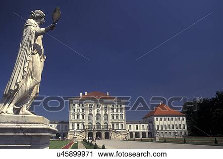 castle, Munich, Germany, Bavaria, Munchen, Europe, Schloss Nymphenburg, Statue in the gardens on the grounds of the Nymphenburg Palace. View Large Photo Image Stock Image - castle, Munich, Germany, Bavaria, Munchen, Europe, Schloss Nymphenburg, Statue in the gardens on the grounds of the Nymphenburg Palace.. Fotosearch