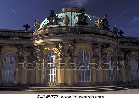 Stock Image -  castle, Potsdam, Germany, Brandenburg, Europe, Schloss Sanssouci. Fotosearch