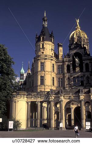 castle, Schwerin, Germany, Europe, Mecklenburg-Pomerania, Neo-Gothic Schloss View Large Photo Image Stock Photo - castle, Schwerin, Germany, Europe, Mecklenburg-Pomerania, Neo-Gothic Schloss. Fotosearch