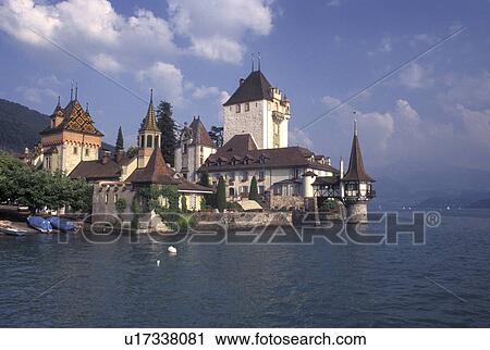 castle, Switzerland, Berne, Bern, Thunersee, Schloss Oberhofen along Lake Thun in the town of Oberhofen in the Bernese Oberland. View Large Photo Image Stock Image - castle, Switzerland, Berne, Bern, Thunersee, Schloss Oberhofen along Lake Thun in the town of Oberhofen in the Bernese Oberland.. Fotosearch