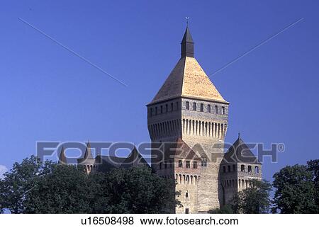 castle, Switzerland, La Cote, Vaud, Vufflens-le-Chateau View Large Photo Image Stock Photo - castle, Switzerland, La Cote, Vaud, Vufflens-le-Chateau. Fotosearch