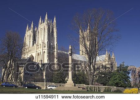 Stock Image -  cathedral, Washington, DC, District of Columbia, Washington National Cathedral officially named the Cathedral of Saint Peter and Saint Paul in Washington D. C.. Fotosearch